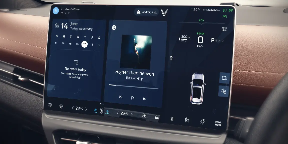 12.9-inch touchscreen in the VinFast VF 7